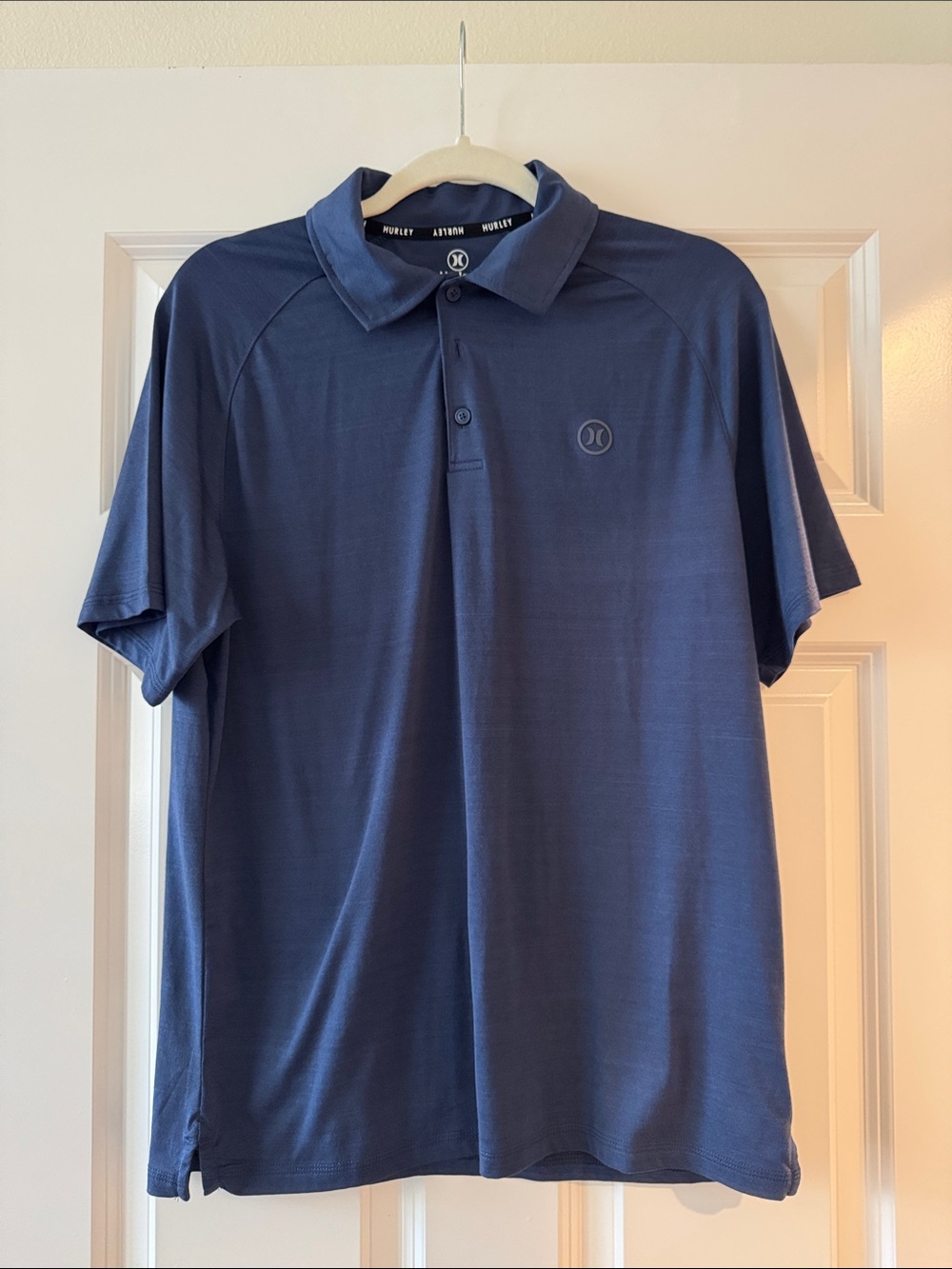 Hurley Men's Dark Blue Polo Shirt with Subtle Logo